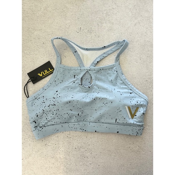 Vull Sport Other - Vull Sport Womens Blue Speckle High Neck Racerback Sports Bra Medium NWT